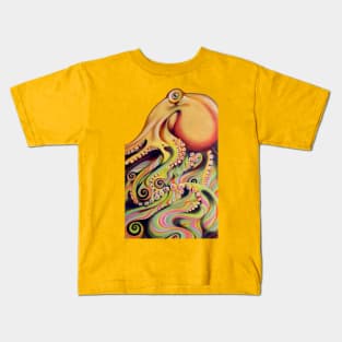 Psychedelic octopus Kids T-Shirt